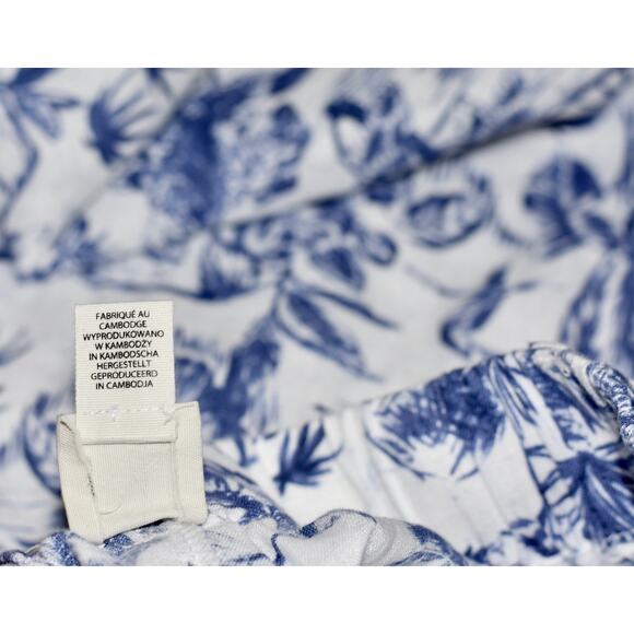 Joie Designer Linen Wide-Leg Tropical Print Relaxed Lightweight Pants Size L - Picture 6 of 6